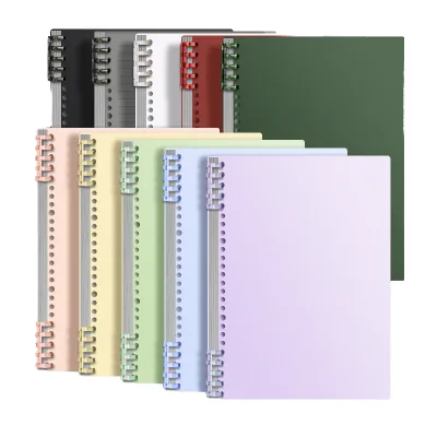 JASON YUEN A4 Soft Cover PP Spiral Loose-Leaf Binder Ring Mechanism School Replacement Notebook Shell Binding Rings Punched