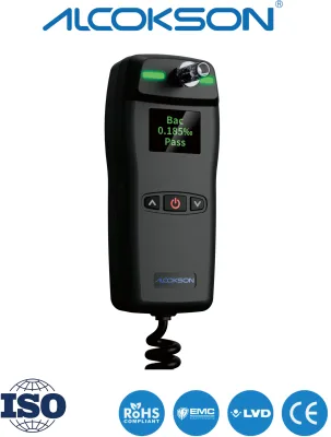 RS232 Alcohol Tester with High-precision Electrochemical Sensor, Featuring MDVR/GPS Integration for test Data Transmission