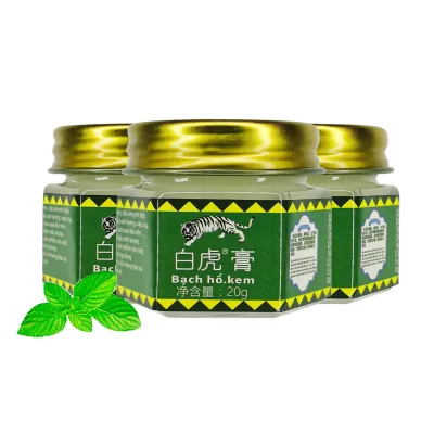 Chinese Herbal Original New Package 20g Glass Bottle Essential Balm Cream Plaster White Tiger Oniment