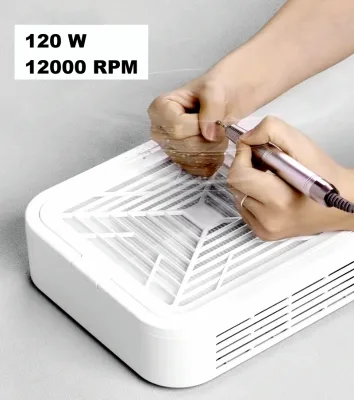 120 W Professional Low Noise Nail Dust Powder Collector for Nail Salon Manicure Dust Collector WL007