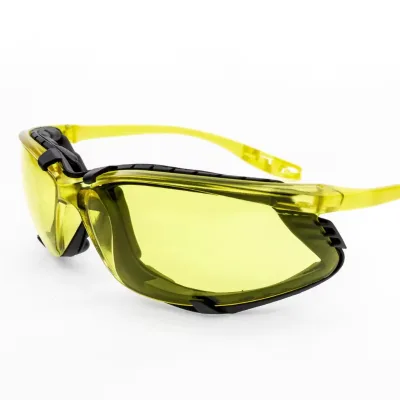 Manufacturer Work Safety Glasses with Gasket Foam PC Lens Safety Eyeglasses With Cord Control System