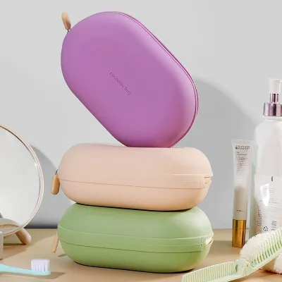 Waterproof Customizable Waterproof Silicone Makeup Cosmetic Pouch Storage Bag