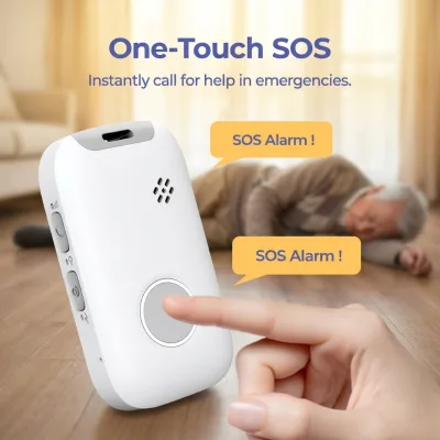 SOS Emergency Call Alarm System with Fall Detection & SOS Button for Nursing Home and Elderly Care 4G LTE Enabled