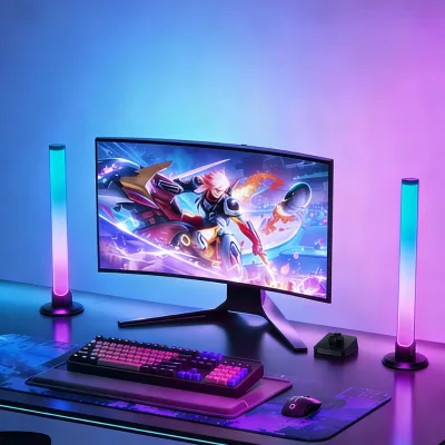 RGB Gaming Music Sync Ambiance Light 360 Degree Smart LED Light Bar USB Modern Design Rhythm Ambient Lights for Gaming Room