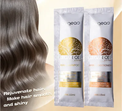 Argan Oil Extra Hair Shampoo and Conditioner Set 15ml Travel Pack Moisturize Smooth Shiny