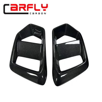 2016-2018 for Ford Focus Carbon Fiber Front Fog Light Covers Fog Lamp Bezels