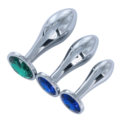 Circular Teardrop-shaped Metal Posterior Vestibular Anal Plug Sex Toy Metal Anal Butt Plug for Men