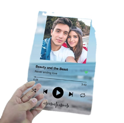 Custom Spotify Acrylic Glass Album Cover, for Women Men Valentines Birthdays Gifts