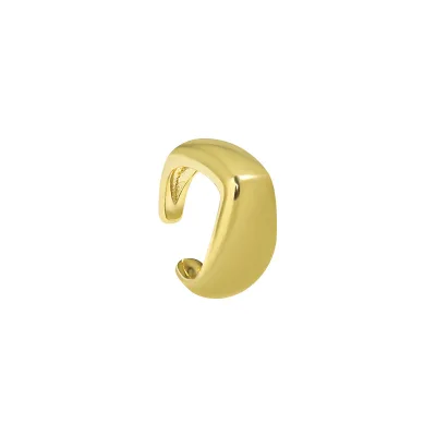 Simple Irregular Gold Plated Earrings 925 Sterling Silver Statement Ear Clip Earrings