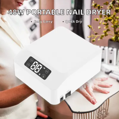 Songshi 48W Rechargeable Model UV Light Four-level Timer Smart Sensor Wireless Professional Nail Lamp With Detachable Base