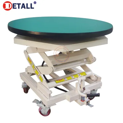Detall-heavy Duty Height Adjustable Hydraulic Lifting Table Heavy Rotatory Workbench