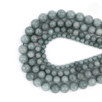 High Quality 6mm 8mm 10mm 12mm Natural Light Color Myanmar Emerald Jade Round Loose Spacer Beads for Jewelry Making