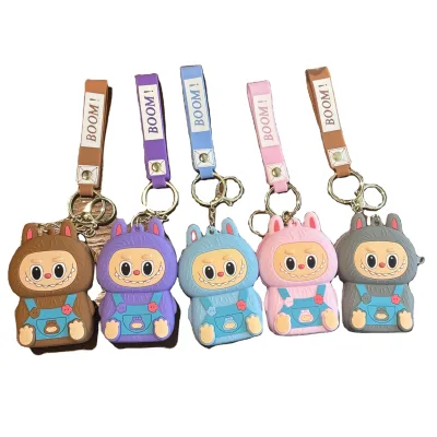 BoTu Kawaii Labubu Silicone Coin Purse Keychain Cute Children Wallet Claw Doll Pendant Cartoon Sweet Bag Students Gift Wholesale