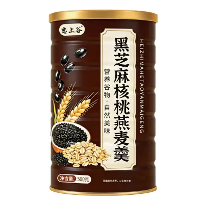 Oem/odm Black Sesame Walnut Oat Soup Powder 500 Nutritional Full Breakfast Brewing Meal Substitute