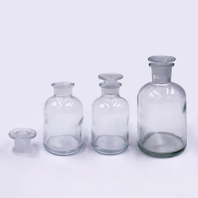 Hot Sale 30ml 60ml 125ml 250ml 500ml 1000ml Apothecary Bottles with Stoppers 250ml Glass Bottles with Cork Stopper