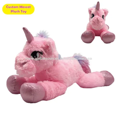 Custom Soft Stuffed Animal Pink Unicorn Plush Toy for Kids