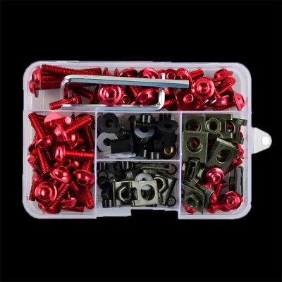 M6 M5 Motorcycle Fairing Bodywork Bolts Kit Nut Fastener Set Windshield Screws Clips Mounting Kits Washers Grommets Allen Wrench