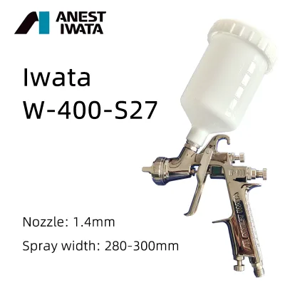 Professional ANEST W400 S27 Pneumatic Paint Sprayer 1.4 Nozzle for Automotive Refinish and Metal Spraying