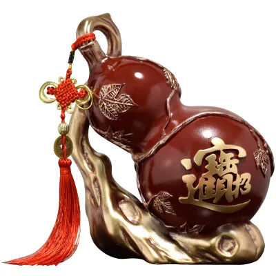 Chinese Style Bottle Gourd Symbolizing Happiness Harvest Home Living Room New House Decoration Gift of Good Wishes Resin Craft
