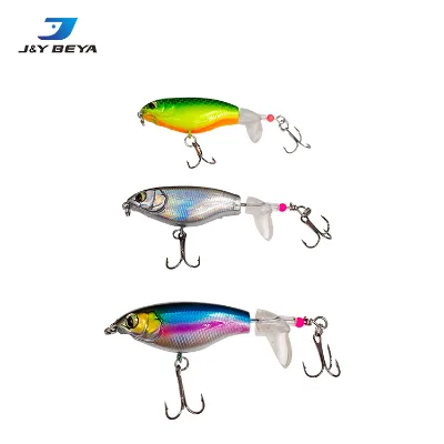 Fishing Lures for Bass Plopping Lure with Floating Rotating Tail for Bass Trout Bass Topwater Lure for Freshwater Saltwater