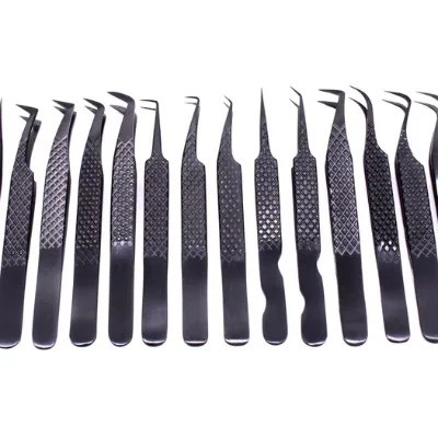 LashPlus Anti-corrosive Durable sharp Precision Tips with No Gaps Fiber Tip Slim Boot Lash Tweezers