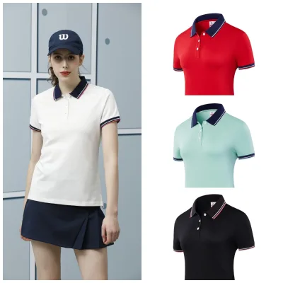 High Quality Direct Sale Slim Fit Short Sleeve Design Women's Polo Shirts, Support Custom Embroidered Logo Spot Women's Business