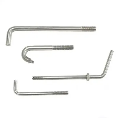 J Hook Anchor Bolts: 304/316 SS Threaded Roofing Anchors for Secure Foundation Fastening