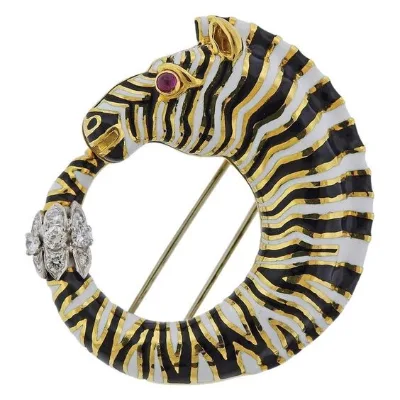 Zebra Brooches Woman Brooches for Women Manufacture in Zinc Alloy Copper Jewelry