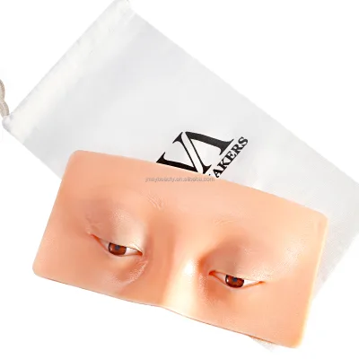 5D Silicone False Eye Makeup Mannequin for Cosmetology Practice Training Permanent Makeup Accessory