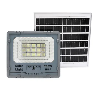 Intelligent Remote Timing Control Night Lighting City Street Stadium Security Solar Lamp Waterproof IP67 Led Flood Light 200w