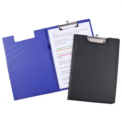 Foska Clipboard with Storage Black Blue Smooth and Waterproof Surface High Capacity Nursing Clipboards with Pen Holder