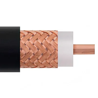 RG218/U Coaxial Cable 50 Ohm Low Loss RF Cable Double Braid Shield Solid Copper Antenna Cable