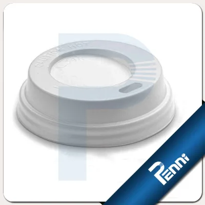 CPLA Bio Eco-Friendly Disposable Spout Lids White DM90 for Food Packaging