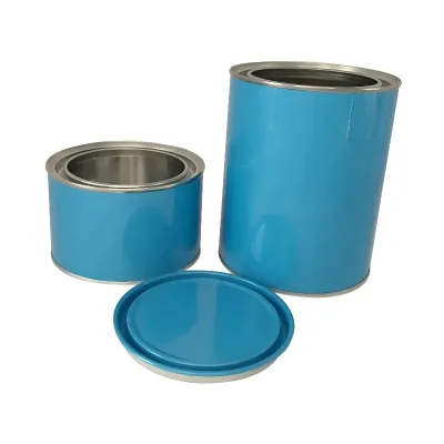 Empty Round Paint Cans Containers Triple Tight Lid Pint Quart Gallon Sizes