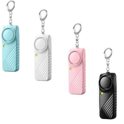 Portable 130dB Personal Alarm Keychain with LED Flashlight Emergency SOS Siren for Night Running Safety Self Defense Took