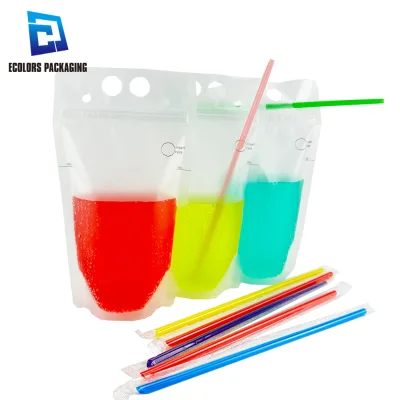 100ml 250ml 500ml Doypack Matt Unprinted Plastic Transparent Ziplock Stand up Drink Bag