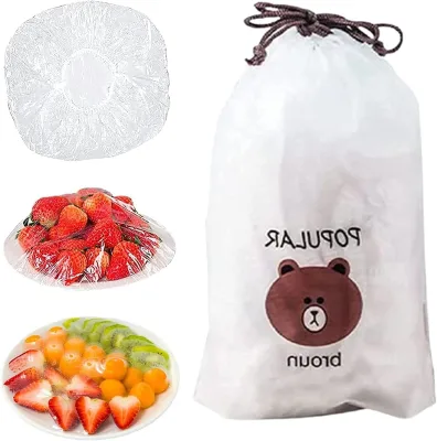 Wholesale Disposable Dust Cover Elastic Plastic Food Bowl Cover Fresh Food Storage Cling Film for Refrigerator Kitchen