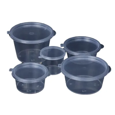 ARABIA Eco Friendly Safe Closure PP/PE Round Deli Take Lunch Microwave Restaurant Packaging Food Container Lids 8/12/16/24/32 OZ