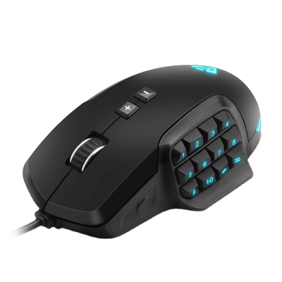 USB RGB Wired Gaming Mouse 16 Buttons Laser Programmable Game Mice