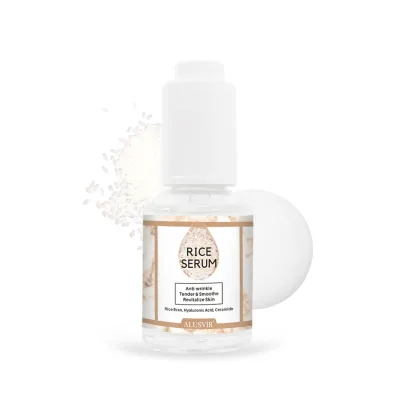 Rice Serum Hyaluronic Acid Face Whitening Anti-Aging Brightening Hydrating Skin Care Private Label Natural Organic for