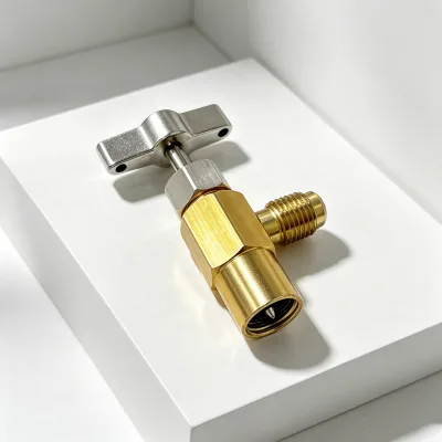 R134a Imported Refrigerant Bottle Opener - Pierces the Refrigerant Bottle with a 1/2 Thread Key - Opens the Valve