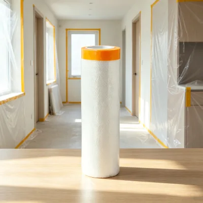 Dust Proof Overspray Masking Film Pre Taped PE Film for Decoration Painting Hand Tool Fitting
