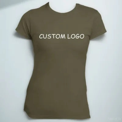 Y2K Style Women's Tshirt Customizable Logo 100% Cotton