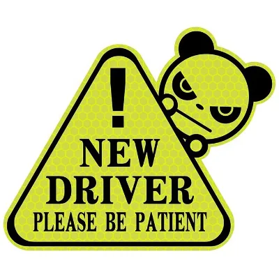 Factory Price Car Windshield Stickers Reflective Safety New Student Driver Car Sticker