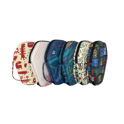 Customized EVA Waterproof Hard Shell Ping Pong Paddle Cover Zipper Customizable Table Bag Table Tennis Racket Storage Case
