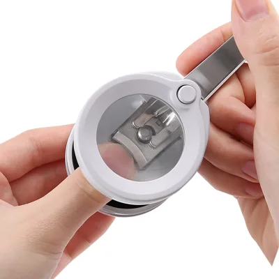 Wufan White 3.5x Handheld Desktop LED Light Nail Clipper Maintenance Antique Magnifying Glass K9 Lens 38mm Diameter 3-Year