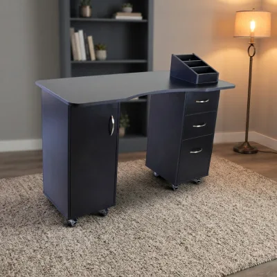 Light Luxury Modern Manicure Table Guangdong Manufacturer's Wood Metal Iron Nail Table Salon Nail Salon Living Room Use