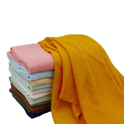100% Cotton Unbleached Muslin Fabric Baby Solid Muslin Swaddle