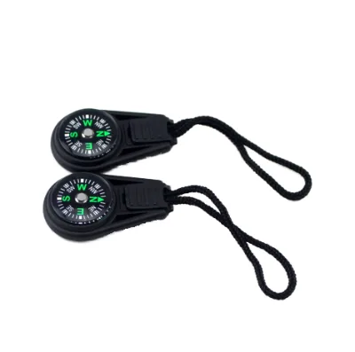 Mini Ball Compass with Carabiner | Zip-up Hiking/Camping Compass | Outdoor Survival Gear for Backpacks, Travel, Gifts