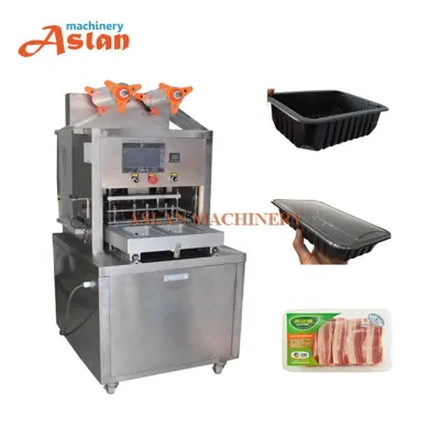 MAP Vacuum Disposable Tray Sealer Film Packaging Machine Stainless Steel 304 Semi-Automatic Heat Sealing for Plastic Containers